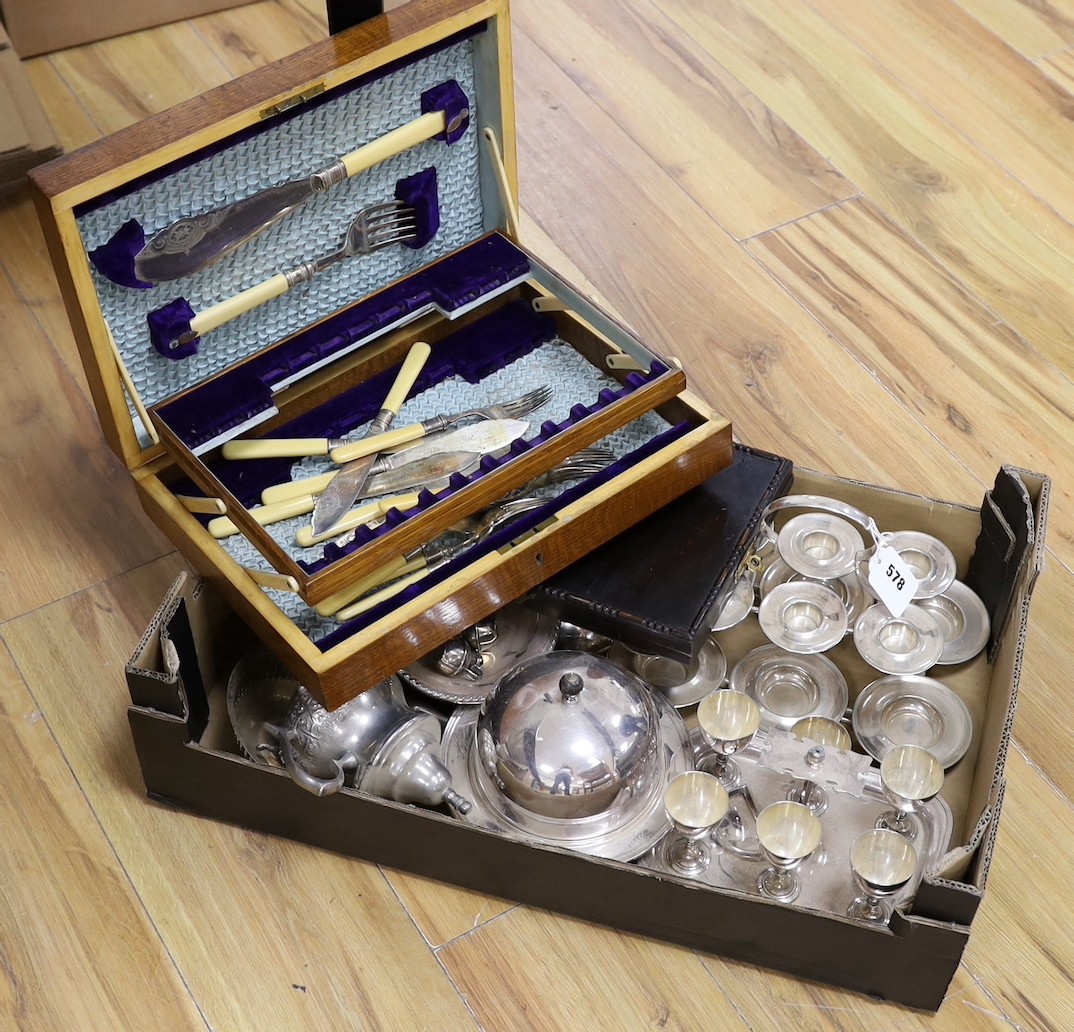 A large quantity of mixed silver plate